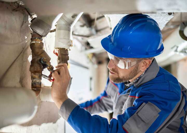 water repair expert fixing a pipe in Manchester Township
